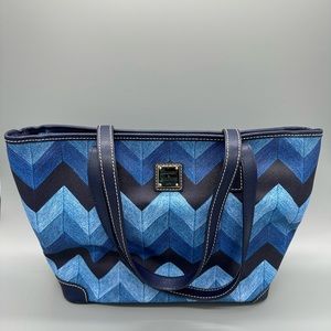 Dooney & Bourke Charleston Shopper, Denim Kendall Chevron